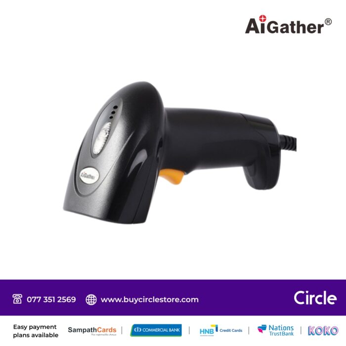 AiGather A-1695S Laser Corded 1D Handheld Barcode Scanner - Image 2