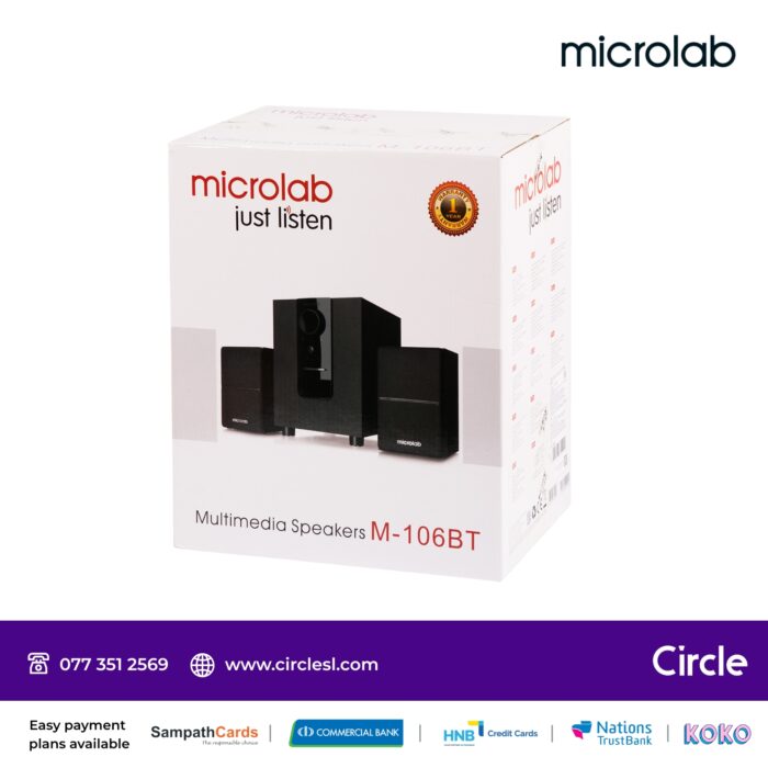 Microlab M106BT 2.1 Bluetooth Subwoofer Speaker - Image 4