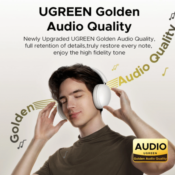 UGREEN Studio Max2 80Hrs Wireless Headphone Black - HP205 - Image 3