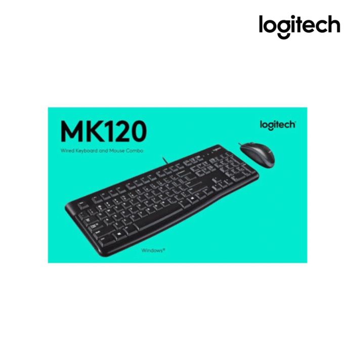 Logitech MK120 Combo Corded Keyboard and Mouse - Image 3