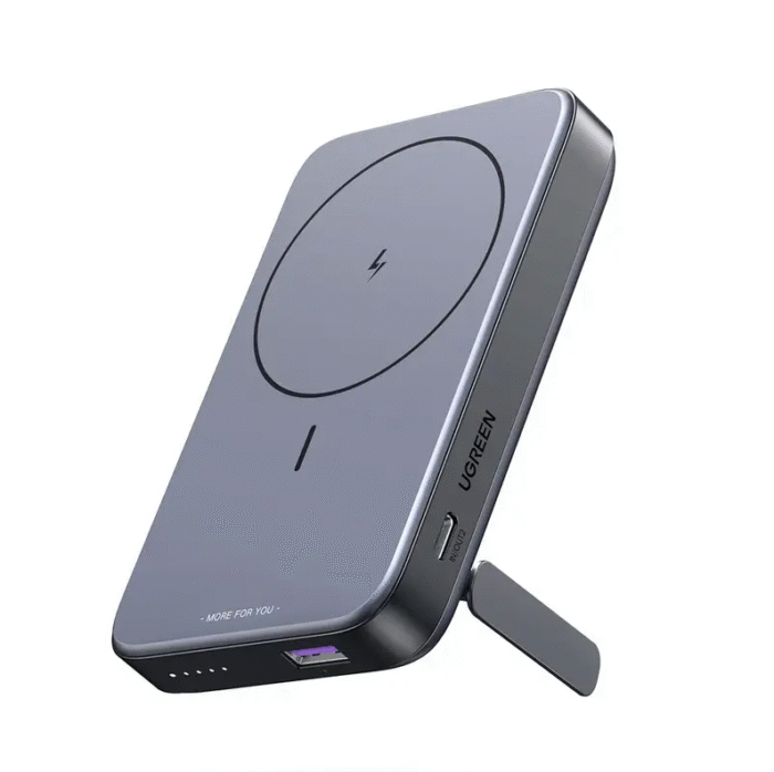 UGREEN 10000mAh 22.5W Kickstand Magnetic Wireless Power Bank Gray – PB206