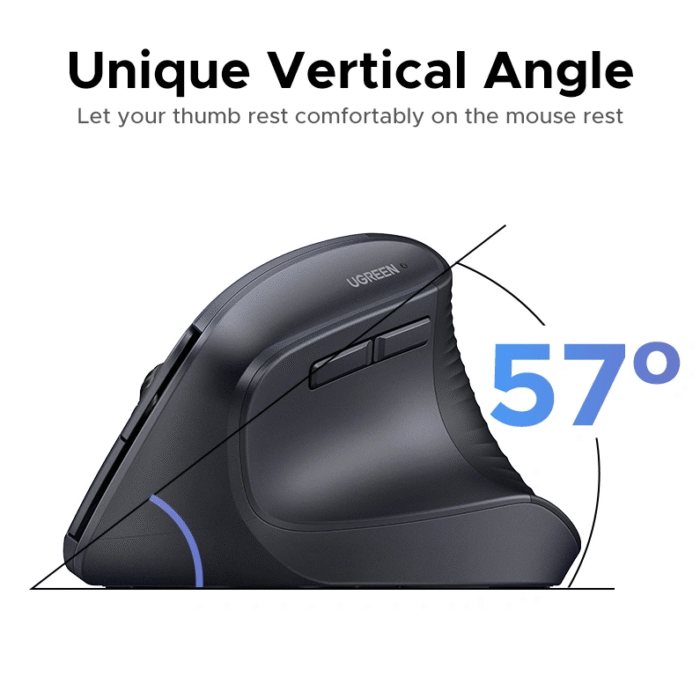 UGREEN 2.4GHz Wireless Vertical Mouse – M571 - Image 6