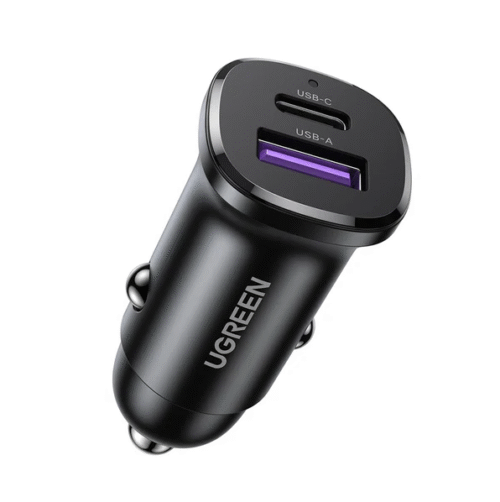 UGREEN 30W Type-C + USB Dual Port Car Charger – EC305