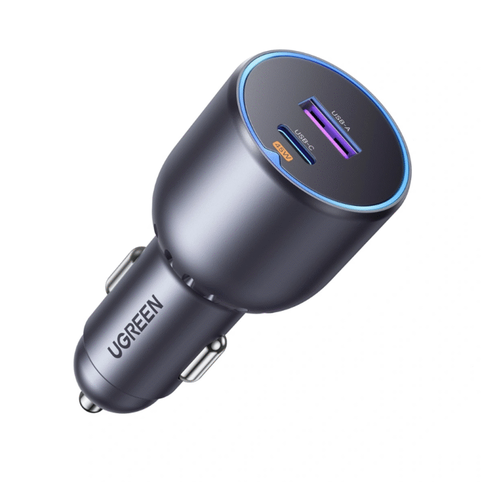 UGREEN 63W Type-C + USB Fast Car Charger – EC701 - 35023