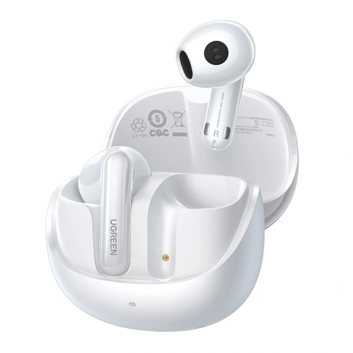 UGREEN HiTune H6 Pro Hybrid Active Noise-Cancelling Earbuds White - WS203