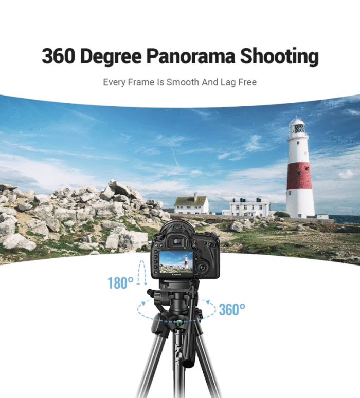 UGREEN Professional Tripod For Phone and Cameras (1.75m Maximum) – LP661 - Image 3
