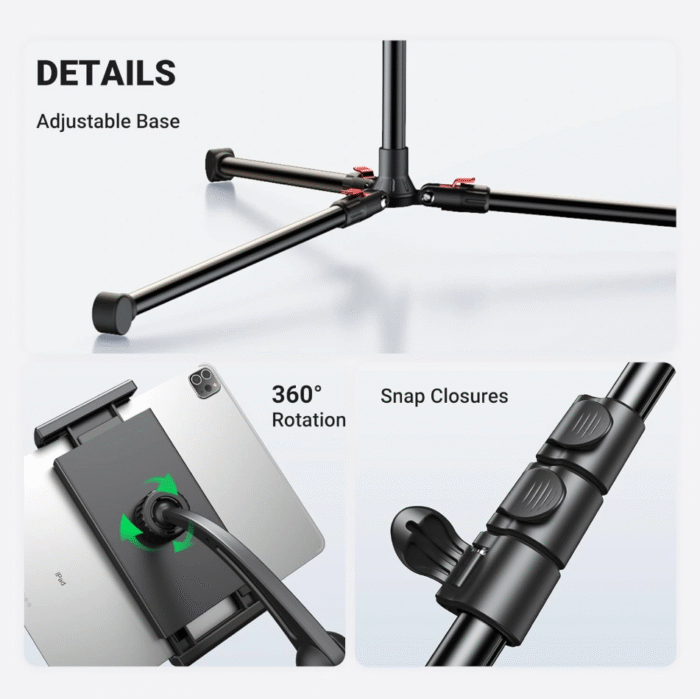 UGREEN Tablet and Phone Tripod Stand 1.7 Meter – LP585 - Image 6