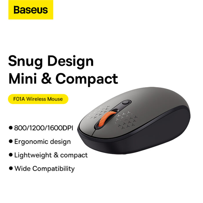 Baseus F01A Creator Wireless Mouse Frosted Gray – B01055502833-00 - Image 6