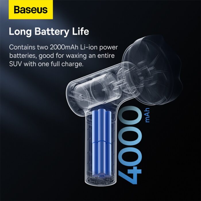 Baseus NeoPower Wireless Mini Car Waxer Lite Black - Image 4