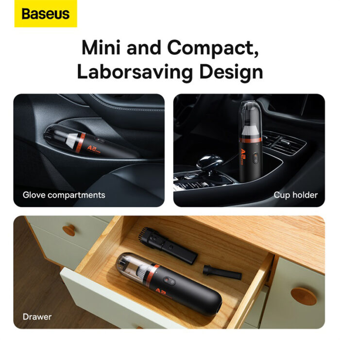 Baseus A2Pro 6000pa Car Vacuum Cleaner Black - Image 3