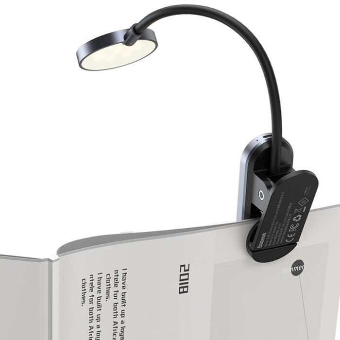 Baseus Comfort Reading Mini Clip Lamp Dark Gray – DGRAD-0G - Image 4