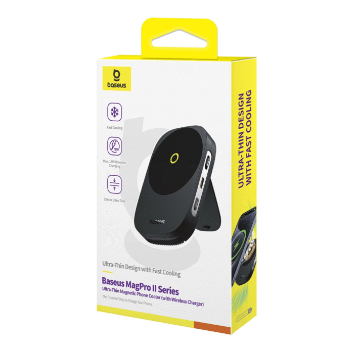 Baseus 15W MagPro II Series Ultra-Thin Magnetic Phone Cooler with Wireless Charger – Cosmic Black - Image 6