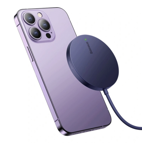 Baseus 15W Simple Mini3 Magnetic Wireless Charger - Purple