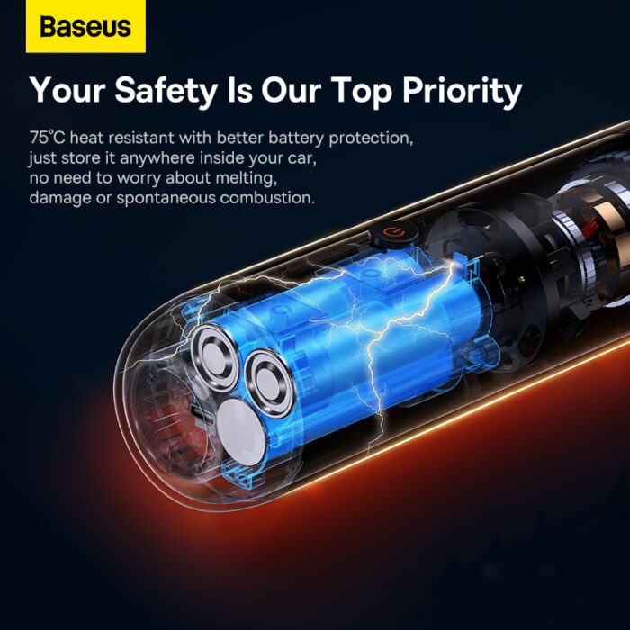 Baseus A3lite 12000pa 100W Car Vacuum Cleaner – Black - Image 5