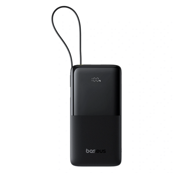 Baseus Bipow 2 10000mah 20W Digital Display Power Bank With Built-in Type C Cable