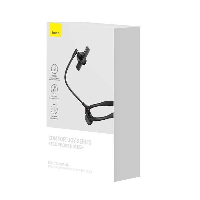 Baseus ComfortJoy Series Neck Phone Holder – Black - Image 3