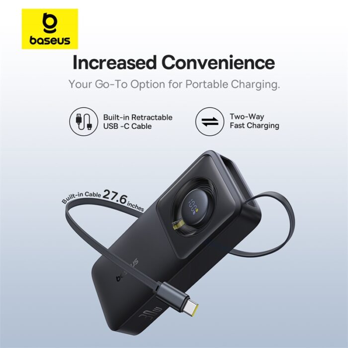 Baseus 10000mAh 30W Free2Pull Power Bank - Image 5