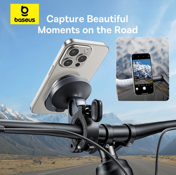 Baseus Metal PrimeTrip Series Stick-on Type Bike Phone Mount Holder - Image 12