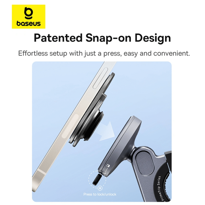 Baseus Metal PrimeTrip Series Stick-on Type Bike Phone Mount Holder - Image 10