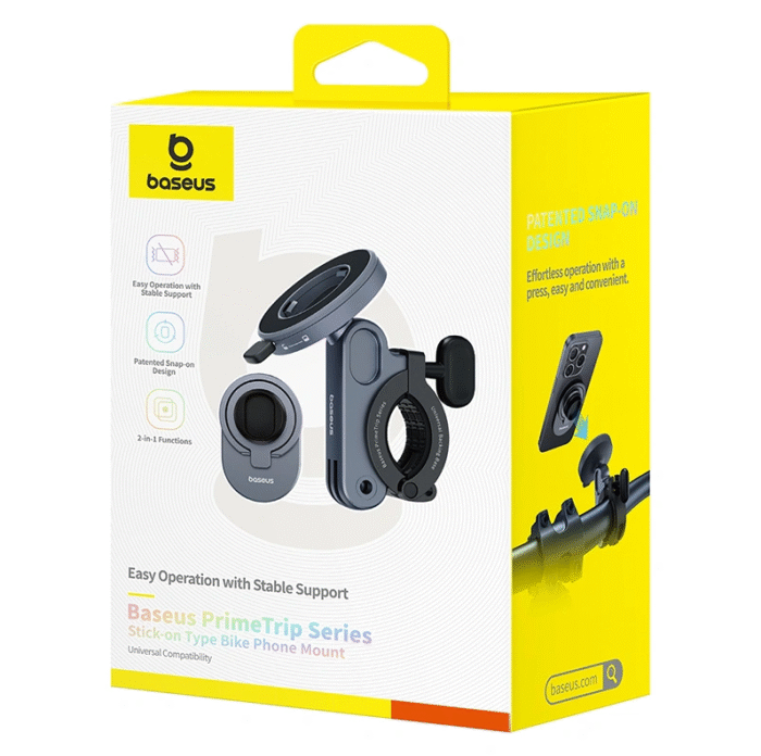 Baseus Metal PrimeTrip Series Stick-on Type Bike Phone Mount Holder - Image 3