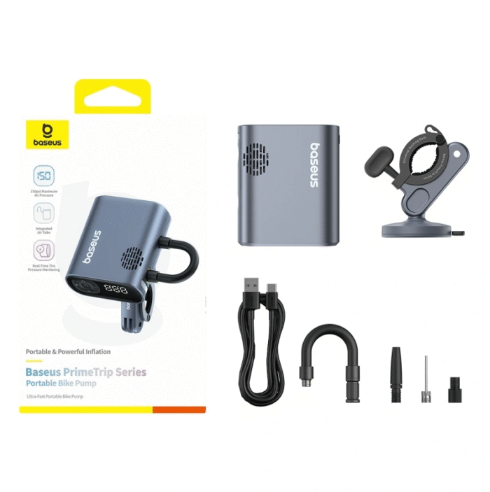 Baseus Portable Mini Bike Pump PrimeTrip Series - Image 12