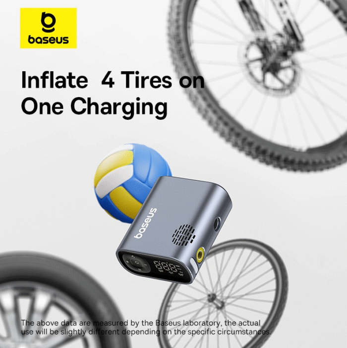 Baseus Portable Mini Bike Pump PrimeTrip Series - Image 7