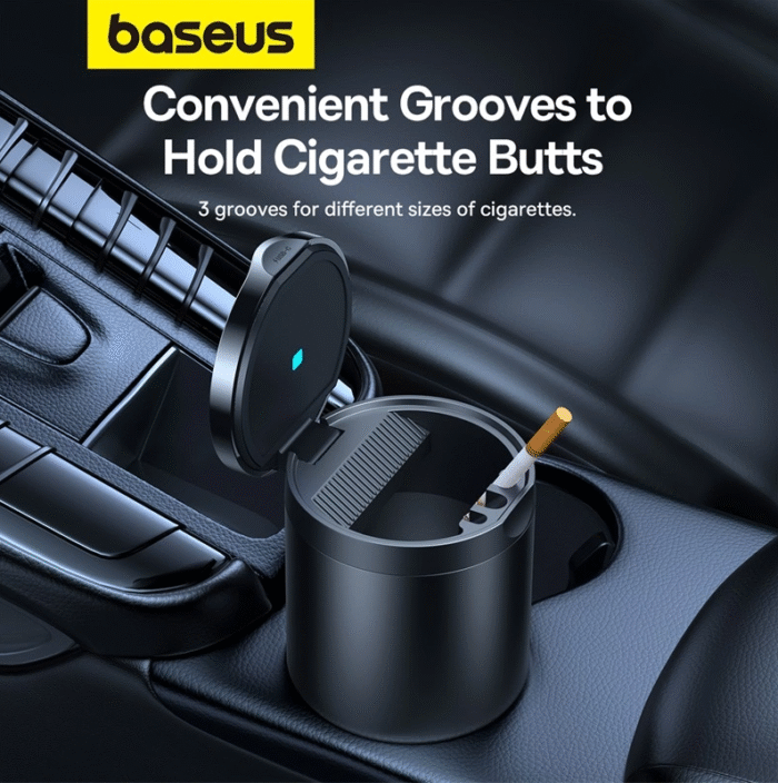 Baseus Premium 2 Series Car Ashtray – Cluster Black - Image 12