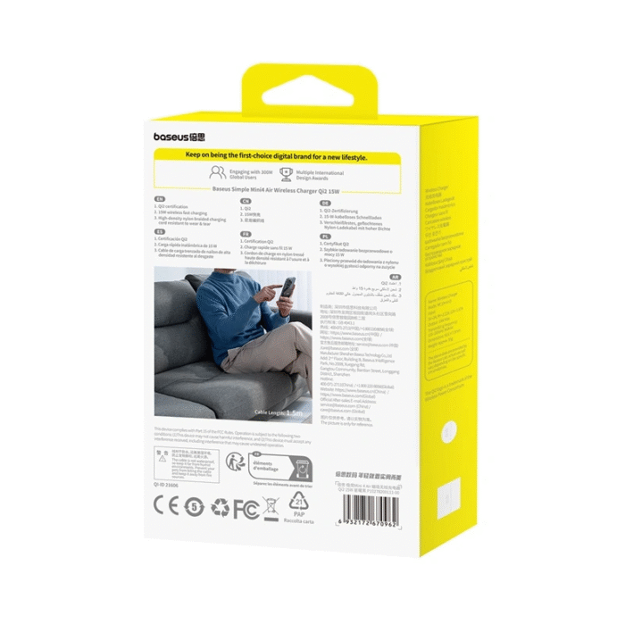 Baseus Qi2 15W Simple Mini4 Air Magnetic Wireless Charger - Image 2