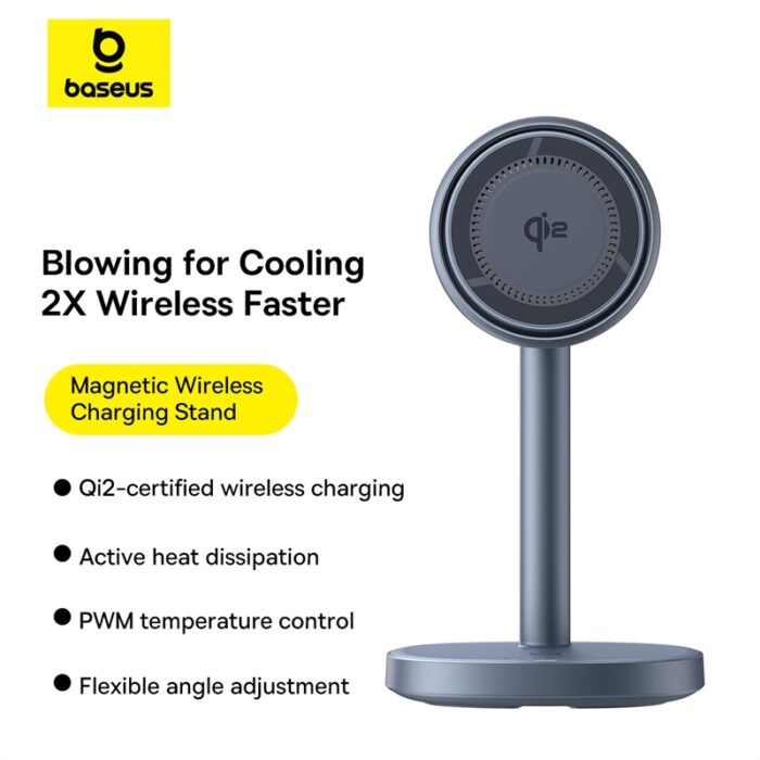 Baseus Qi2 20W Orbit 2 Pro Air-Cooled 2-in-1 Wireless Charging Stand - Image 4