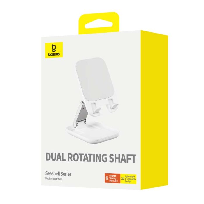 Baseus Folding Stand for Tablets – Seashell Series- White - Image 4