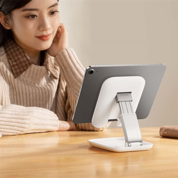 Baseus Folding Stand for Tablets – Seashell Series- White - Image 10