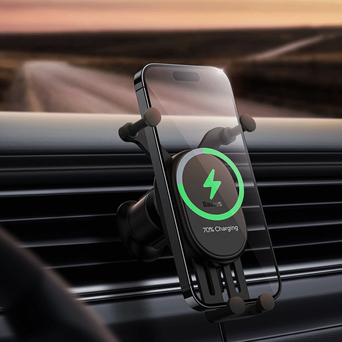 Baseus Stable Gravitational 15W Wireless Charging Car Mount Pro (Air Outlet Version) - Image 16