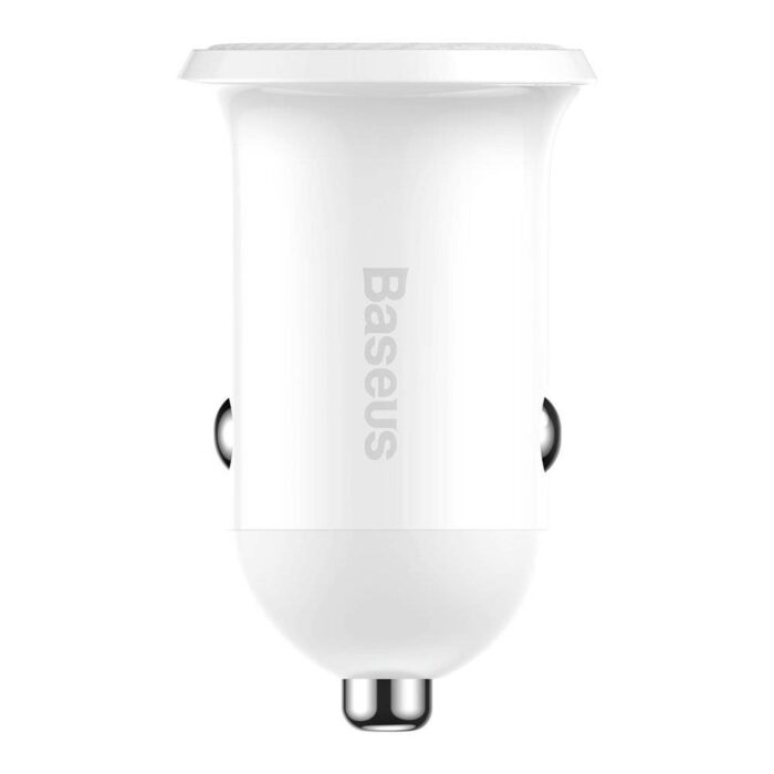 Baseus Car Charger 4.8A Grain Pro Dual USB White-CCALLP-02 - Image 3