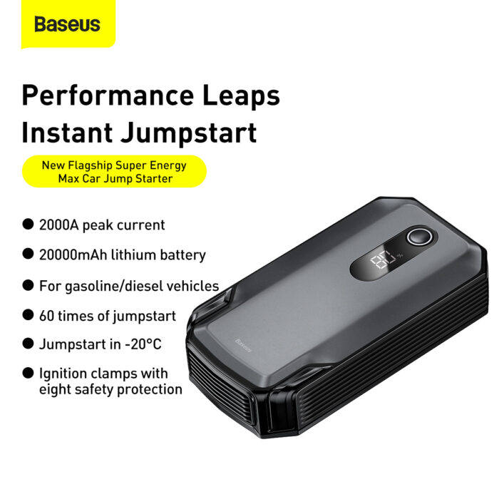 Baseus 20000mAh 2000A Car Jump Starter - Image 3