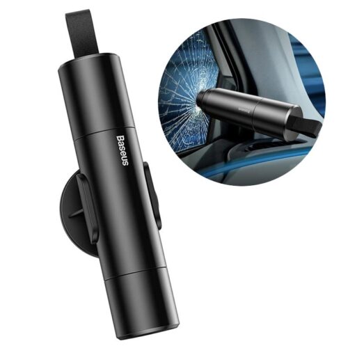 BASEUS Sharp Tool Safety Hammer with Broken Window + Cut Seat Belt Function – CRSFH-0G