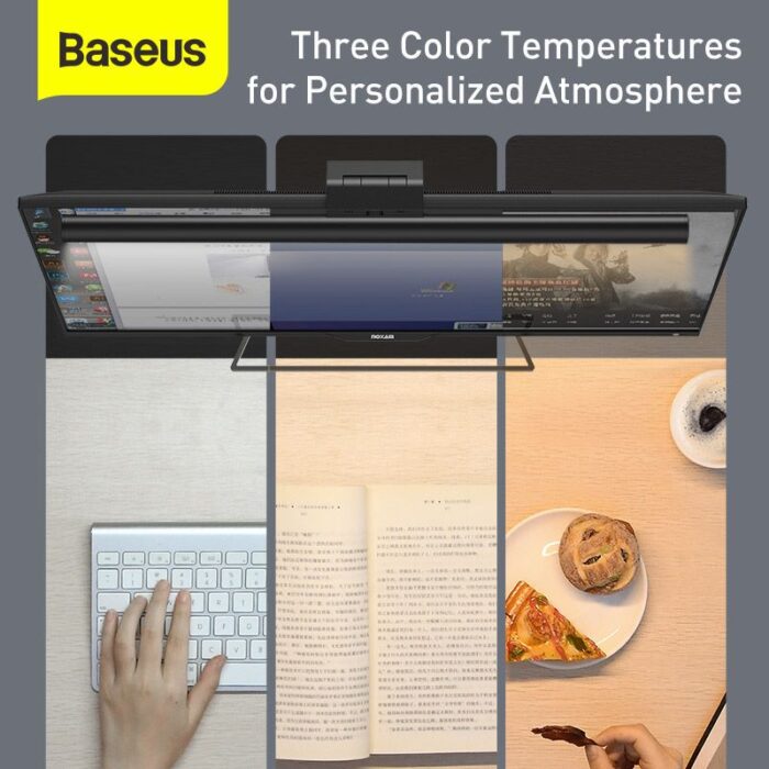 Baseus i-wok Series USB Stepless Dimming Screen Hanging Light (Youth) Black – DGIWK-B01 - Image 2