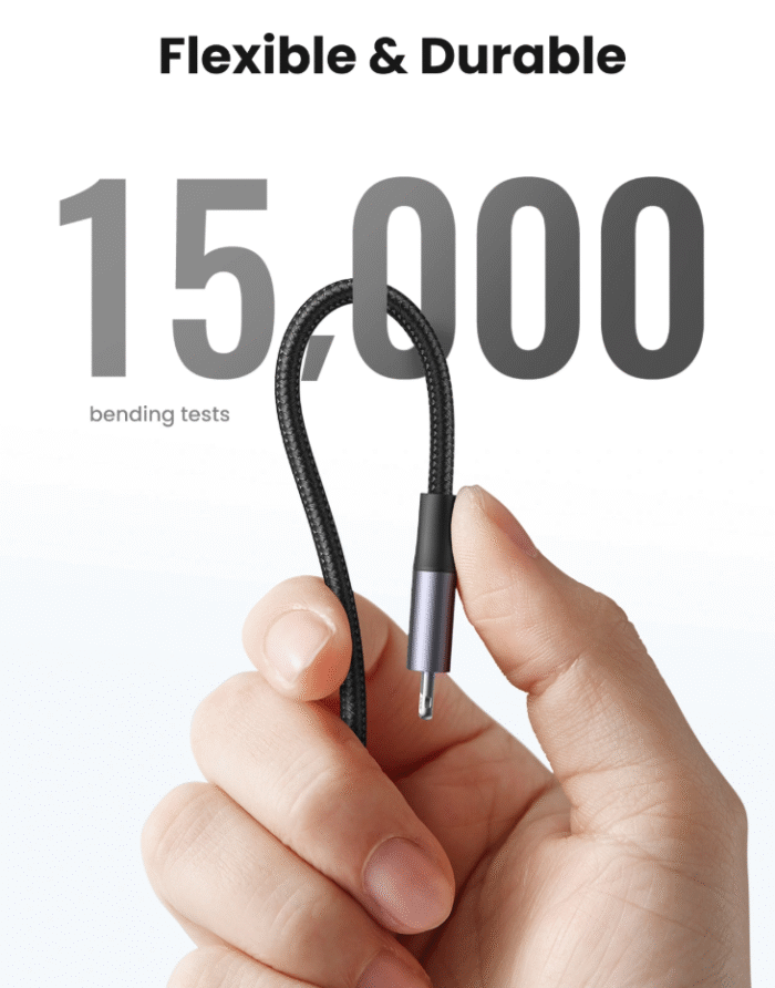 UGREEN 1 Meter MFI Certified Type-C to Lightning Aluminum Shell Braided Cable – US304 - 60759 - Image 5
