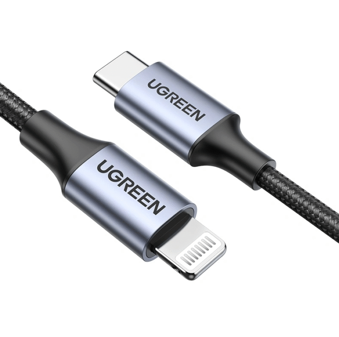UGREEN 1 Meter MFI Certified Type-C to Lightning Aluminum Shell Braided Cable – US304 - 60759 - Image 2