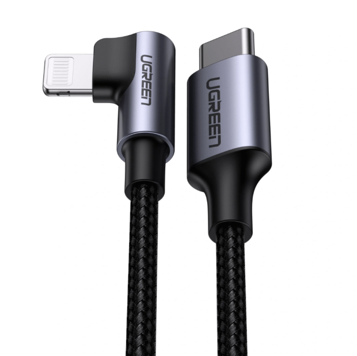 UGREEN 1 Meter MFI Certified Type-C to Lightning PD 3A Max Fast Charging 90 Degree Cable – US305 - 60763 - Image 3