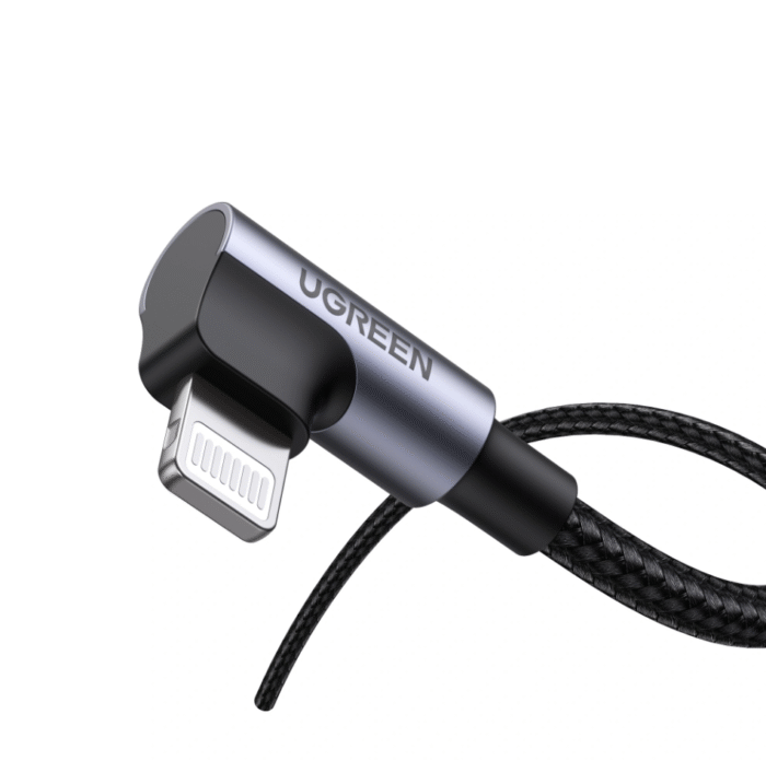 UGREEN 1 Meter MFI Certified Type-C to Lightning PD 3A Max Fast Charging 90 Degree Cable – US305 - 60763 - Image 2