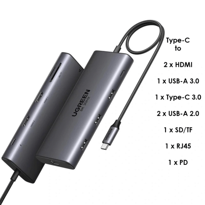 UGREEN 10 in 1 Type-C Multifunction Hub – CM639 - 15534