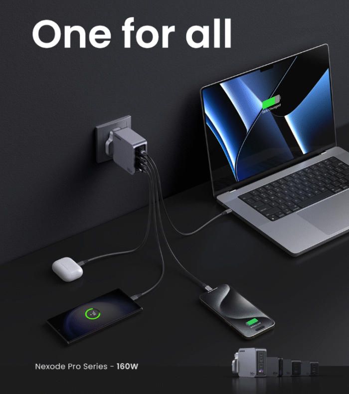 UGREEN 160W Nexode Pro GaN Fast Charger With Type-c to Type-c Cable – X763 - 25878 - Image 9