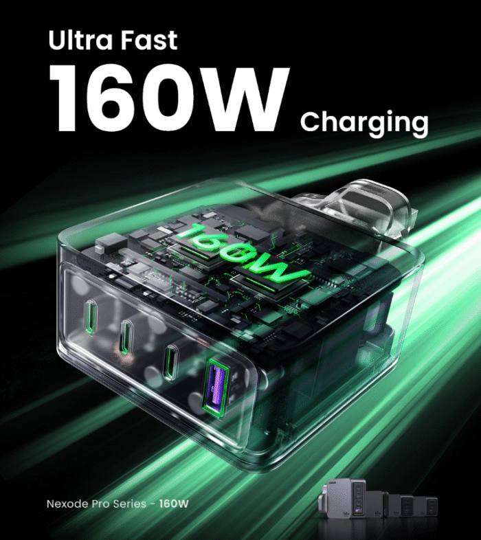 UGREEN 160W Nexode Pro GaN Fast Charger With Type-c to Type-c Cable – X763 - 25878 - Image 7