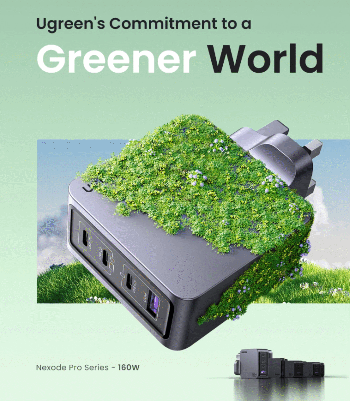 UGREEN 160W Nexode Pro GaN Fast Charger With Type-c to Type-c Cable – X763 - 25878 - Image 3