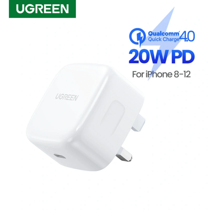 UGREEN 20W Type-C PD Fast Charging Adapter – CD137 - 60451 - Image 7