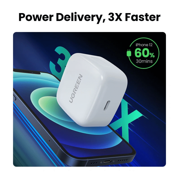 UGREEN 20W Type-C PD Fast Charging Adapter – CD137 - 60451 - Image 6