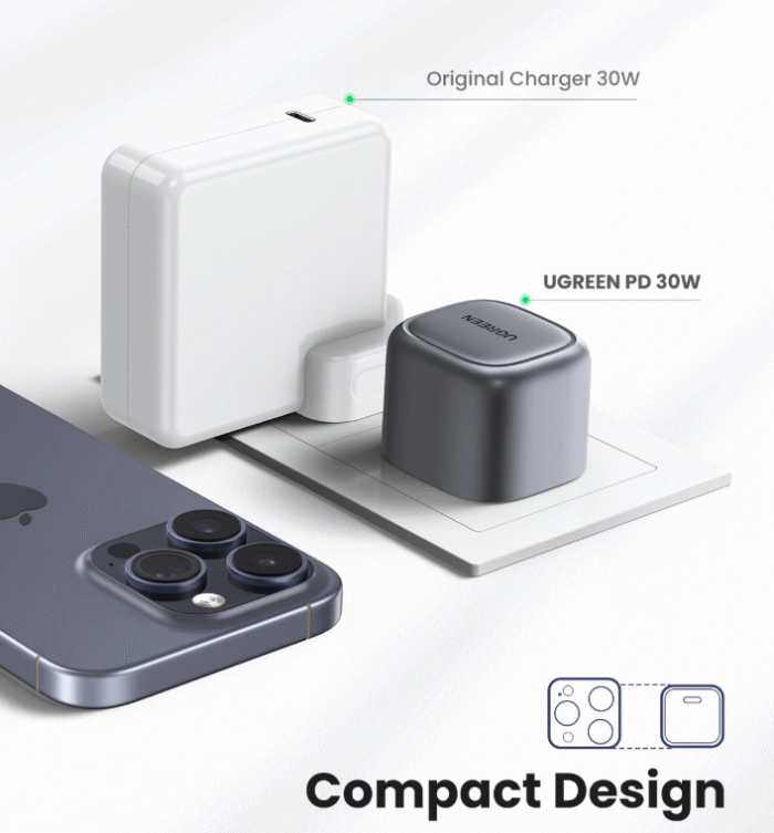 UGREEN 30W Type-C GaN Fast Charging Adapter – CD305 - 90878 - Image 6