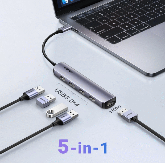 UGREEN 5 in 1 Type C HUB – CM417 - 20197 - Image 8