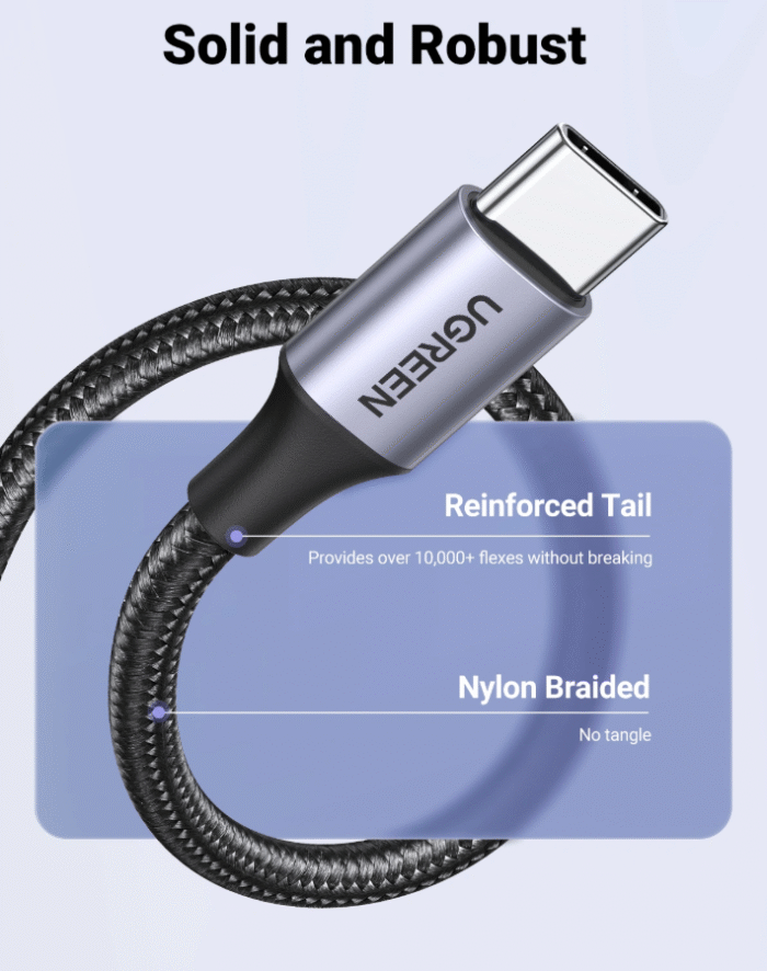 UGREEN USB to Type-C Fast Charging Cable 3A Max – US288 - Image 3