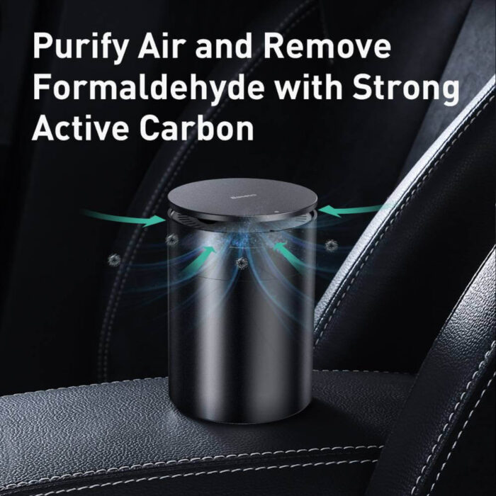 Baseus Minimalist Car CupHolder Air Freshener with Formaldehyde Purification Function Black (Cologne Flavor) – SUXUN-CL01 - Image 6